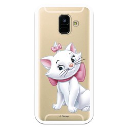 Funda Oficial Disney Marie Silueta transparente para Samsung Galaxy A6 2018 - Los Aristogatos