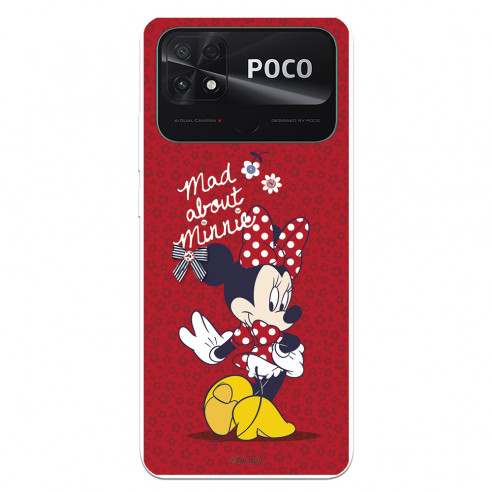 Cover per Xiaomi Poco C40 Ufficiale della Disney Minnie Mad About - Classici Disney
