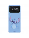 Cover per Xiaomi Poco C40 Ufficiale della Disney Stitch blu - Lilo & Stitch