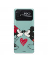 Cover per Xiaomi Poco C40 Ufficiale della Disney Mickey e Minnie Bacio - Classici Disney