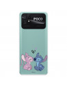 Cover per Xiaomi Poco C40 Ufficiale della Disney Lilo & Stitch bacio - Lilo & Stitch