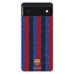 Funda para Google Pixel 6 del FC Barcelona Fondo Rayas Verticales  - Licencia Oficial FC Barcelona