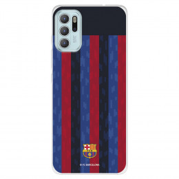 Funda para Motorola Moto G60S del FC Barcelona Fondo Rayas Verticales  - Licencia Oficial FC Barcelona