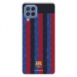 Funda para Samsung Galaxy M32 del FC Barcelona Fondo Rayas Verticales  - Licencia Oficial FC Barcelona