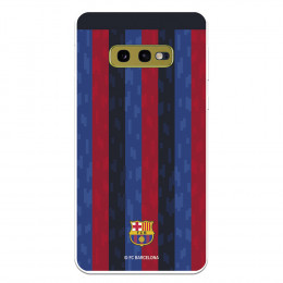 Funda para Samsung Galaxy S10e del FC Barcelona Fondo Rayas Verticales  - Licencia Oficial FC Barcelona