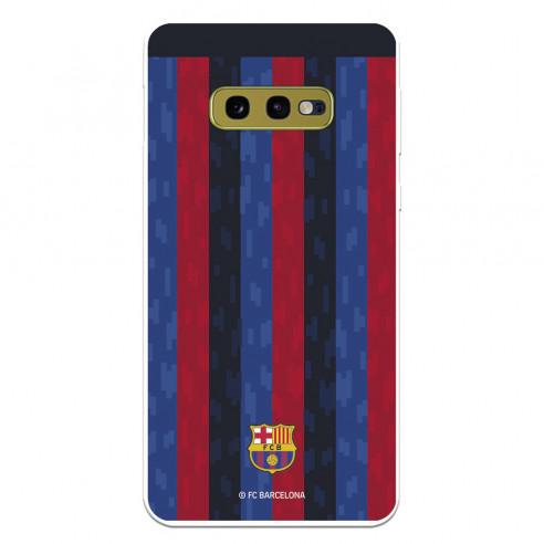 Funda para Samsung Galaxy S10e del FC Barcelona Fondo Rayas Verticales  - Licencia Oficial FC Barcelona