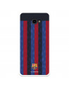 Funda para Samsung Galaxy J4 Plus del FC Barcelona Fondo Rayas Verticales  - Licencia Oficial FC Barcelona