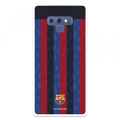 Funda para Samsung Galaxy Note9 del FC Barcelona Fondo Rayas Verticales  - Licencia Oficial FC Barcelona