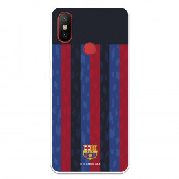 Funda para Xiaomi Mi A2 del FC Barcelona Fondo Rayas Verticales  - Licencia Oficial FC Barcelona
