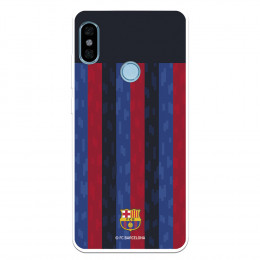 Funda para Xiaomi Redmi Note 5 Pro del FC Barcelona Fondo Rayas Verticales  - Licencia Oficial FC Barcelona