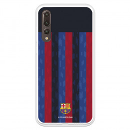 Funda para Huawei P20 Pro del FC Barcelona Fondo Rayas Verticales  - Licencia Oficial FC Barcelona
