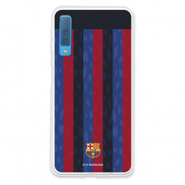 Funda para Samsung Galaxy A7 2018 del FC Barcelona Fondo Rayas Verticales  - Licencia Oficial FC Barcelona