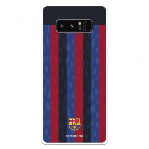 Funda para Samsung Galaxy Note8 del FC Barcelona Fondo Rayas Verticales  - Licencia Oficial FC Barcelona