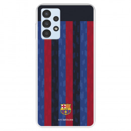 Funda para Samsung Galaxy A13 4G del FC Barcelona Fondo Rayas Verticales  - Licencia Oficial FC Barcelona