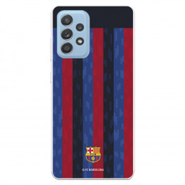Funda para Samsung Galaxy A52 4G del FC Barcelona Fondo Rayas Verticales  - Licencia Oficial FC Barcelona