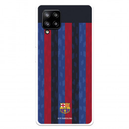 Funda para Samsung Galaxy A42 5G del FC Barcelona Fondo Rayas Verticales  - Licencia Oficial FC Barcelona