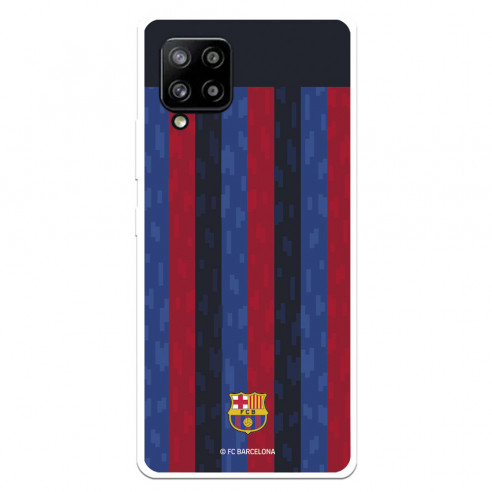 Funda para Samsung Galaxy A42 5G del FC Barcelona Fondo Rayas Verticales  - Licencia Oficial FC Barcelona