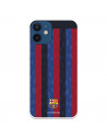 Funda para iPhone 12 Mini del FC Barcelona Fondo Rayas Verticales  - Licencia Oficial FC Barcelona