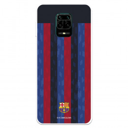 Funda para Xiaomi Redmi Note 9S del FC Barcelona Fondo Rayas Verticales  - Licencia Oficial FC Barcelona
