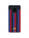 Funda para Xiaomi Redmi Note 9S del FC Barcelona Fondo Rayas Verticales  - Licencia Oficial FC Barcelona