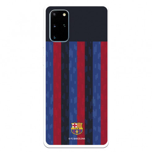 Funda para Samsung Galaxy S20 Plus del FC Barcelona Fondo Rayas Verticales  - Licencia Oficial FC Barcelona