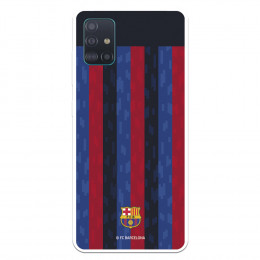 Funda para Samsung Galaxy A51 del FC Barcelona Fondo Rayas Verticales  - Licencia Oficial FC Barcelona