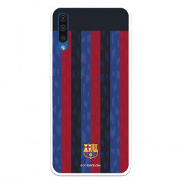 Funda para Samsung Galaxy A50 del FC Barcelona Fondo Rayas Verticales  - Licencia Oficial FC Barcelona