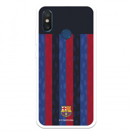 Funda para Xiaomi Mi 8 del FC Barcelona Fondo Rayas Verticales  - Licencia Oficial FC Barcelona