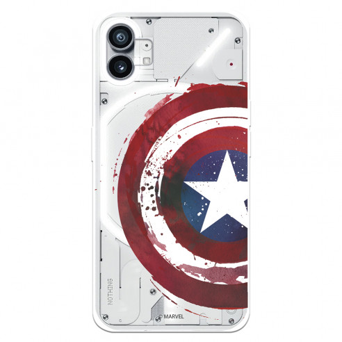 Cover per Nothing Phone 1 Ufficiale della Marvel Capitan America Scudo Trasparente - Marvel
