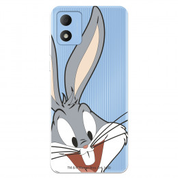Funda para TCL 305i Oficial de Warner Bros Bugs Bunny Silueta Transparente - Looney Tunes
