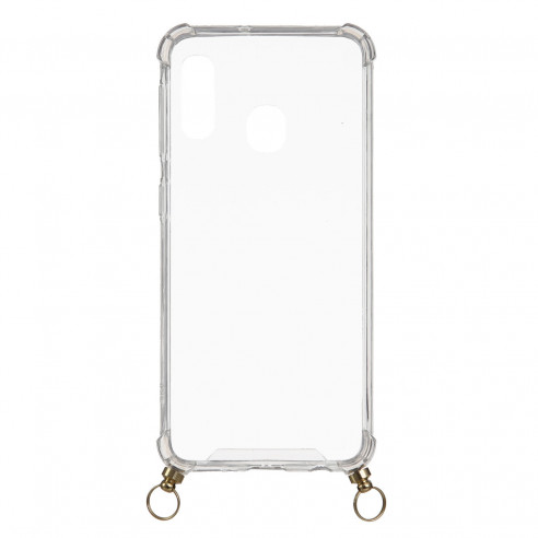 Cover Silicone Tracolla Trasparente per Samsung Galaxy A40