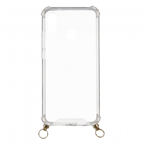 Cover Silicone Tracolla Trasparente per Huawei P20 Lite
