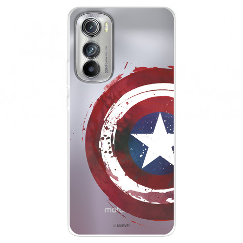 Funda para Motorola edge 30 Oficial de Marvel Capitán América Escudo Transparente - Marvel