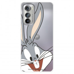 Funda para Motorola edge 30 Oficial de Warner Bros Bugs Bunny Silueta Transparente - Looney Tunes