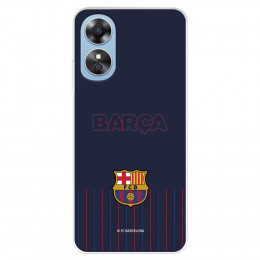 Funda para Oppo A17 del FC Barcelona Barsa Fondo Azul  - Licencia Oficial FC Barcelona