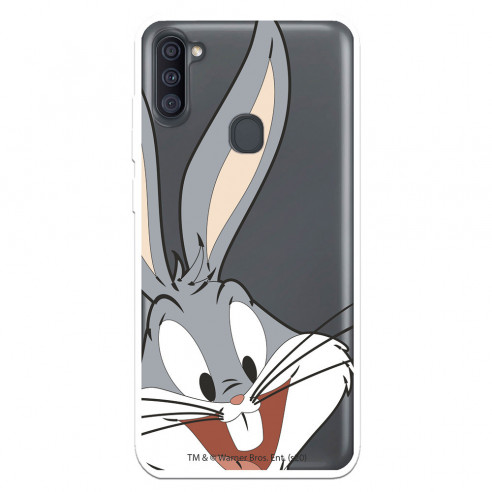 Cover per Samsung Galaxy M11 Ufficiale di Warner Bros Bugs Bunny Silhouette Trasparente - Looney Tunes