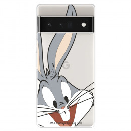 Funda para Google Pixel 7 Pro Oficial de Warner Bros Bugs Bunny Silueta Transparente - Looney Tunes