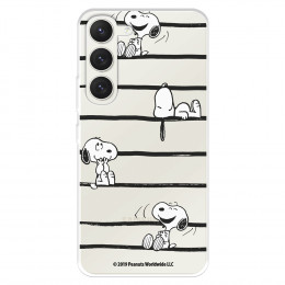 Funda para Samsung Galaxy S23 Oficial de Peanuts Snoopy rayas - Snoopy