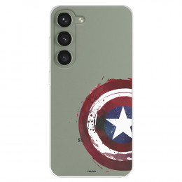 Funda para Samsung Galaxy S23 Plus Oficial de Marvel Capitán América Escudo Transparente - Marvel