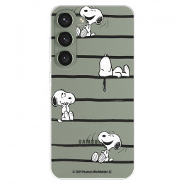 Funda para Samsung Galaxy S23 Plus Oficial de Peanuts Snoopy rayas - Snoopy