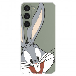 Funda para Samsung Galaxy S23 Plus Oficial de Warner Bros Bugs Bunny Silueta Transparente - Looney Tunes