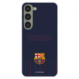 Funda para Samsung Galaxy S23+ del FC Barcelona Barsa Fondo Azul  - Licencia Oficial FC Barcelona