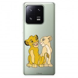 Funda para Xiaomi 13 Pro Oficial de Disney Simba y Nala Silueta - El Rey León