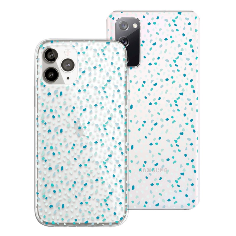 Funda Dibujo Estampado Manchitas Azules