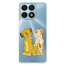 Funda para Huawei Honor X8A Oficial de Disney Simba y Nala Silueta - El Rey León