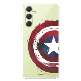 Funda para Samsung Galaxy A54 5G Oficial de Marvel Capitán América Escudo Transparente - Marvel