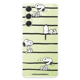 Funda para Samsung Galaxy A54 5G Oficial de Peanuts Snoopy rayas - Snoopy