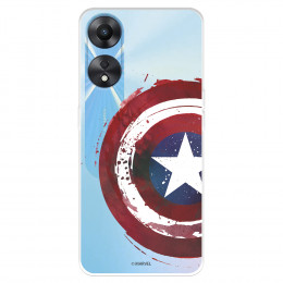 Funda para Oppo A78 5G Oficial de Marvel Capitán América Escudo Transparente - Marvel