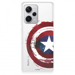 Funda para Xiaomi Redmi Note 12 5G Oficial de Marvel Capitán América Escudo Transparente - Marvel