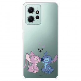 Funda para Xiaomi Redmi Note 12 4G Oficial de Disney Angel & Stitch Beso - Lilo & Stitch